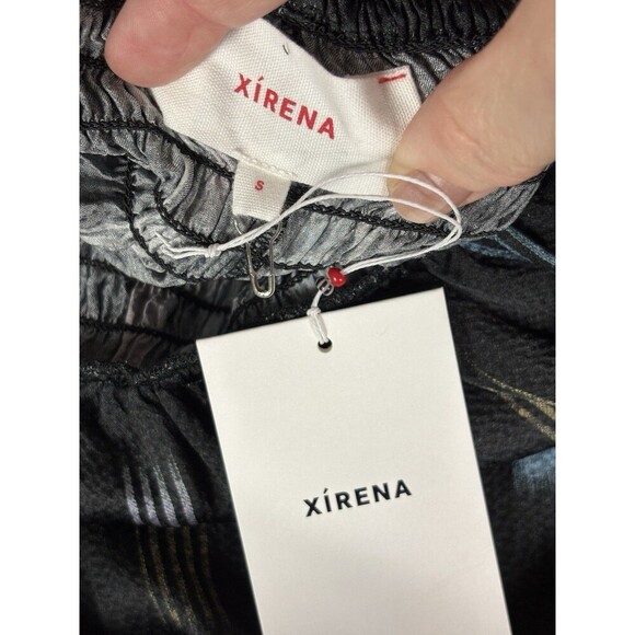 Xirena Tavia Silk Maxi Dress Black Ikat Print Small Halter Neck Pockets Backless - Picture 3 of 11